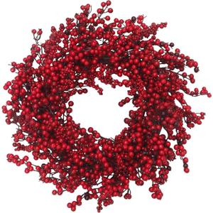 22 inches Christmas Wreath Door Wreath Stunning Red Berry Wreath Christmas Decoration