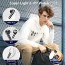 Wireless Earbuds Bluetooth 5.3 Earbuds Hi-Fi Stereo, 2024 Ear Buds with 4 ENC Mics, 3g Mini Bluetooth Headphones in Ear, 30H USB-C LED Charging Case, IP7 Waterproof Wireless Earphones for Android iOS
