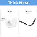White Curtain Rod Bracket, Curtain Rods Holders, Drapery Rod Bracket Support Up to 1" Rod with Wall Mounts and Screws, 6PCS