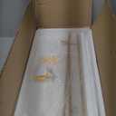 WOPITUES Floating Shelves with Gold Metal Guardrail, Shelves for Wall Decor Set of 3, Wall Shelves for Bedroom, Bathroom, Kitchen, Living Room, Plants, Picture Frames, Art White and Gold