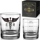 ER Doctor Whiskey Glass, Old Fashioned Glass Gift for Emergency Room Doctor, Graduation Gift for Medical Students