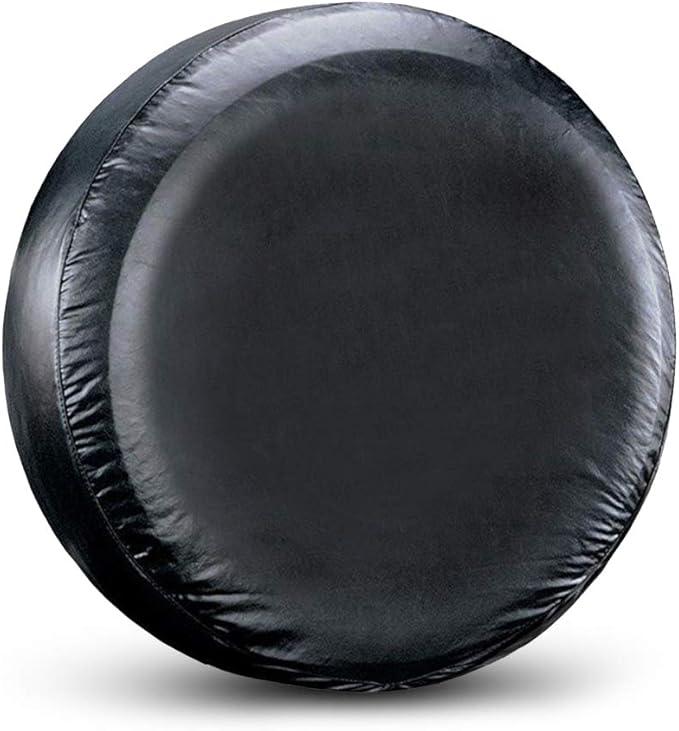 Black Spare Tire Cover Sunproof Wheel Protector for Rv Trailer SUV Truck Weather-Resistant Utility Trailer Cover Easy Installation Dust and Rain Shield, 32"