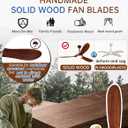 60 Inch Outdoor Ceiling Fans with Lights and Remote,3 Blades Wood Propeller, Quiet DC Motor,Dimmable Outdoor Ceiling Fans for Patios,Farmhouse,Living Room,Bedroom, Indoor,Walnut