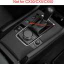 AOKIO Compatible with 2020 2021 2022 2023 2024 2025 Mazda 3 Accessories Center Console Gear Shift Panel Cover Trim (Matte Black, Not for CX5/CX30/CX50)