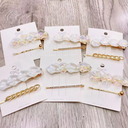 Hair Clips for Girls 6 Pcs Starfish Seashell Hair Clips Mermaid Costume Pearl Beach Ocean Hair Accessories Women and Girls (Blue)