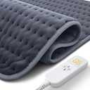 Ultra-Wide Microplush Heating Pad - 20"x24" Electric Heating Pad for Back, Neck, Shoulder Pain and Cramps - Moist Heat Option, Machine Washable, Auto-Off - Gifts for Women, Men, Mom, Dad, Christmas