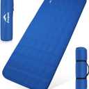 Buheco Sleeping Pad for Camping, Self-Inflating 9.5 R Value 3" Ultra-Thick Memory Foam Comfort Plus Camping Mats for Backpacking Travelling & Hiking Portable Air Mattress for 4-Season Blue