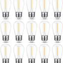 Mlambert LED String Light Bulbs,Shatterproof Outdoor String S14 Replacement Light Bulb,Waterproof 1W LED Edison Bulb Equal to 11W,Warm White,Not Solar