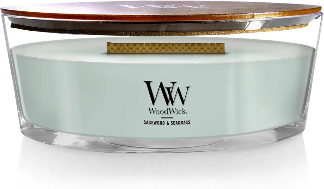 WoodWick Ellipse Candle Sage wood & Seagrass 16 oz.