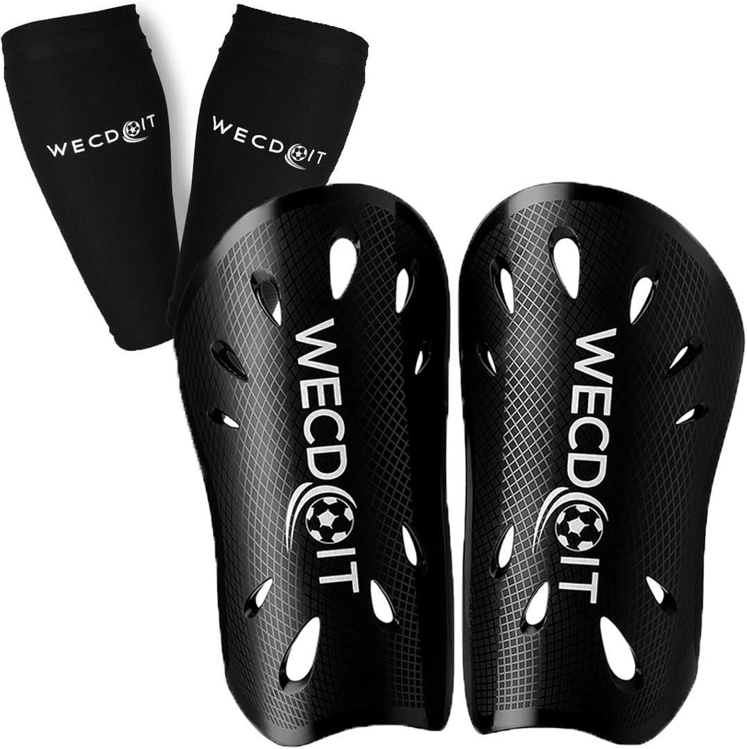 COMEEND Soccer Shin Guards for Kids and Youth Adult with Sleevs Football Shin Pads Lightweight