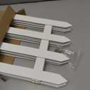 PLULON 6 Pieces Garden Fence with 6 Pieces Fence Insert White Plastic Garden Picket Edgings Lawn Flowerbeds Plant Borders Decorative Garden Yard