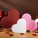 3 Pcs Valentines Day Decor Wooden Heart Sign Rustic Farmhouse Tabletop Centerpiece Red Pink White Table Decorations for Tiered Tray Home Kitchen Bedroom Couple Gifts