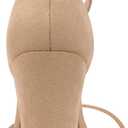 PARTY Women's Chunky Heels Open Toe Ankle Strap 3 inch Heeled Sandals (Beige) Size 7
