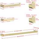 RANDOM Brushed Gold Towel Bar Set 5 Piece Bathroom Hardware Set Include 9.8/23.6 Inch Towel Holder Toilet Paper Holder and 2 Towel Hooks Stainless Steel Bathroom Accessories Kit Wall Mount