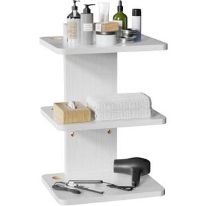 WALI Floating TV Shelf, 3 Tier Projector Shelf for DVD Players, Routers, Game Consoles, Cable Boxes, Living Room Decor Accessories, Wall Mount Shelves Holds Up to 22lbs (CS303NW), 3-Shelf, White