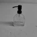 OCTMUSTARD Glass Kitchen Soap Dispenser Bathroom, 9 Oz, Refillable Liquid Modern Soap Dispenser for Hand Soap, Lotion Dispensers Bottle - Home, Commercial Countertop Decor. (Clear)