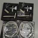 Handheld Toilet Bidet Sprayer  Adjustable Water Pressure, with Hose, Feminine & Pet Wash Kit, Bathroom Hygiene Attachment for Cloth Diaper Cleaning (Quick Install, Stainless Steel) 2Pack