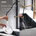 Moen Align Matte Black Motionsense Wave Sensor Touchless One-Handle High Arc Spring Pre-Rinse Pulldown Kitchen Faucet with Sprayer, Kitchen Sink Faucet for Bar, Farmhouse, Commercial, 5923EWBL