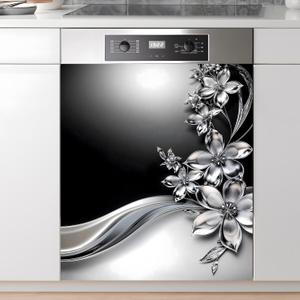 Dishwasher Magnet Sticker Cover Panel Decal Refrigerator Magnetic Sticker Decorative for Kitchen Decoration,Fridge Door Cover,Home Appliances Decor Stickers 23"x26"