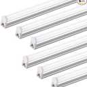 Barrina LED T5 Integrated Single Fixture, 4FT, 2200lm, 6500K (Super Bright White), 20W, Utility Shop Light, Ceiling and Under Cabinet Light, ETL Listed, Corded Electric with ON/Off Switch, 6 Pack
