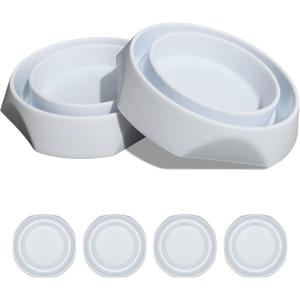 Bed Bug Interceptors with Anti Skid Pads | Bed Bug Trap | Bed Bug Traps and Detectors | Bed Bug Traps for Bed (White - 4 Pcs)