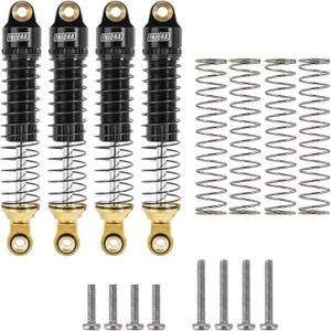 INJORA 59mm Shocks Long Threaded-Brass & Aluminium Shock Absorber Oil Damper for TRX4M TRX4MT 1/18 RC Crawler Upgrade