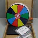 T-SIGN 12 Inch Heavy Duty Spinning Prize - 10 Slots Color Tabletop Roulette Spinner Wheel of Fortune - Spin The Wheel with Dry Erase Marker and Eraser Win The Fortune Spin Game for Trade Show