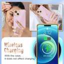 Likiyami (2in1 for Apple iPhone 14 Plus Case Heart Women Girls Girly Cute Luxury Pretty Aesthetic Trendy Phone Cases Purple Lavender and Gold Love Hearts Cover+Screen+Chain for iPhone 14 Plus 6.7"