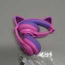 iClever Cat Ear Kids Bluetooth Headphones, LED Lights Up, 74/85dBA Safe Volume Limited, 50H Playtime,Bluetooth 5.2, USB C, Kids Headphones Wireless for Travel iPad Tablet, Meow Macaron Hot Pink