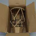 1 Pack Industrial Hemp Rope Pendant Lamp Shade, Small Vintage Boho Hanging Light Shades, Mini Rustic Metal Cage Lampshade for E27 Chandelier Wall Sconces Ceiling Hanging Pendant Light Fixture