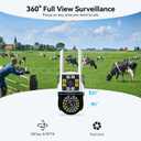 Dual Lens Indoor Security Camera - 2.4G WiFi, 360 PTZ Waterproof Camera, Battery Operated Camera for Home Indoor Seguridad Surveillance
