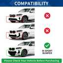 M40i Front Lip Compatible with 2022-2024 BMW X3 G01 X4 G02 LCI M-Sport Model ABS Gloss Black Bumper Air Splitter