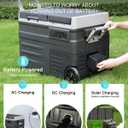 ELECAENTA 12V Refrigerator, 43qt Dual Zone, Support DC/AC/Solar/Battery Powered (Battery Optional), Portable Car Fridge Freezer -4~68, Electric Cooler for Vehicles Camping Travel Fishing Road Trips