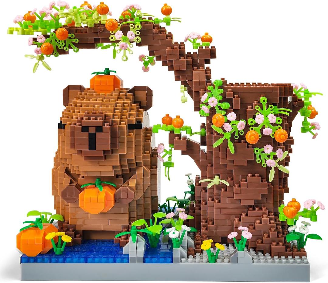 Cute Animals Set Toy Micro Mini Building Block Pen Holder&Desk Organizer Building Bricks Kit(1880Pcs) Arts&Crafts for Lovers for Kids Age 8+ for Adult not Compatible with Lego