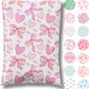Pretty Package Store 10x13 Designer Poly Mailer 100 Pack Heavy Duty Waterproof Self Seal Shipping Bags for Small Business Large Mailing Envelopes Bulk Tear Resistant Packaging Pink Bows Coquette