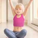 Geyoga 4 Pieces Girls Dance Tank Top Racerback Crop Top Sleeveless Dance Outfit for Ballet Hip hop Athletic wear, L