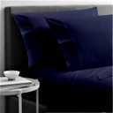Cottingon 4 Piece Olympic Queen Sheets, Soft Premium 100% Long Staple Egyptian Cotton, Super Queen Mattress Bedsheet Set, Fits Upto 15" Deep Pocket 66"X80", Navy Blue