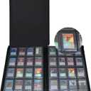 GrinOwl 16 Pocket Top loader Binder, Holds 640 Top Loaders, Large Top loader Card Binder with Sleeves for Cards in 3" x 4" Top loaders