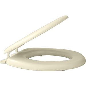 Soft Standard Vinyl Toilet Seat, Bone - 17 Inch Soft Vinyl Cover with Comfort Foam Cushioning - Fits All Standard Size Fixtures - Easy to Install Fantasia by Achim Home Decor