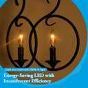 Amber Candelabra Bulb 25W Equivalent, 2W Ultra-Fine Filament E12 Base Candelabra LED Light Bulb, Dimmable Amber LED Bulbs 2000k Soft Warm, Candle Chandelier Light Bulbs, 6 Pack