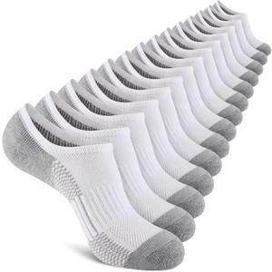 Heatuff No Show Cushioned Socks Men, Low Cut Athletic Socks for Men, Non Slip Inisible Socks (7 pairs).