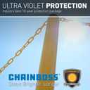 US Weight 2" x 500' SunSheild Plastic Safety Chain – White