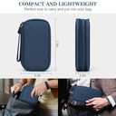 FYY Electronic Organizer, Travel Cable Organizer Bag Pouch Accessories Carry Case Portable Waterproof Double Layers All-in-One Storage for Cable, Cord, Charger, Phone, Earphone Navy