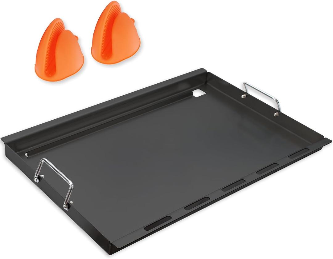 SafBbcue Full Size Griddle Inserts for Nexgrill Replacement Parts 720-0925 720-0925P 720-0925PG Flat Top Griddle for Nexgrill Parts 720-0340 720-0718A, Carbon Steel 23.2" x 17" x 1.6"