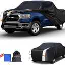 Ram 1500/2500/3500 Truck Cover Custom Fit 1994-2026 Club/Extended/Quad/Regular Cab SB (6.3'-6.6') with Door Zipper, 12 Layers Full Exterior Pickup Truck Cover Waterproof All Weather.