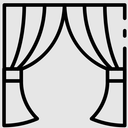 42"/80" White Curtains