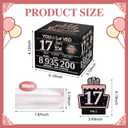 3 x Money Gift Box, 17th Birthday Decorations For Girls, Birthday Gifts For 17 Year Old Girl With 100Pcs Transparent Bags - Black & Rose Gold