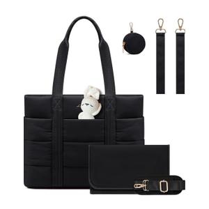 LOVEVOOK Diaper Bag Tote, 15.6inch Puffer Baby Diaper Bag Waterproof Travel Diaper Tote with Changing Pad Pacifier Case LOVEVOOK Diaper Bag Tote, 15.6inch Puffer Baby Diaper Bag Waterproof Travel Diaper Tote with Changing Pad Pacifier Case