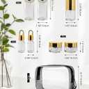 Glass Travel Bottles for Toiletries,TSA ApprovedLeak Proof Refillable Travel Size Containers with Pump Spray Dropper Jars for Skincare Lotion Cream or Shampoo