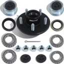 iBroPrat 1 Sets Trailer Hub Kit 5 Bolt 4.5, Trailer Axle Kit for 2000 lb 5 Lug Trailer Hub Fits 1" and 1-1/16" Spindle with Extra Dust Cap and Rubber Plug